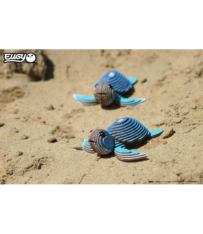 Eugy | 3D Cardboard Model Kit | Sea Life | Zeeschildpad | 6+
