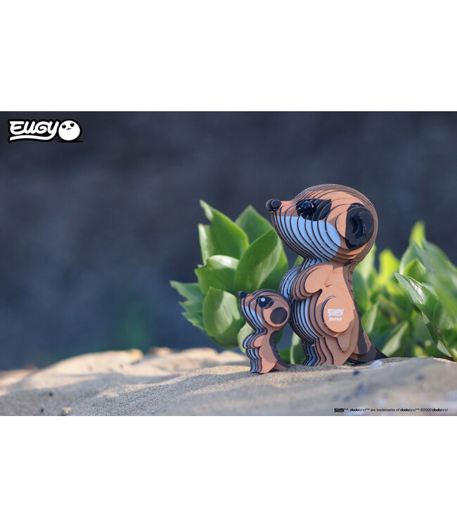 Eugy | 3D Cardboard Model Kit | Wild Life | Stokstaartje | 6+