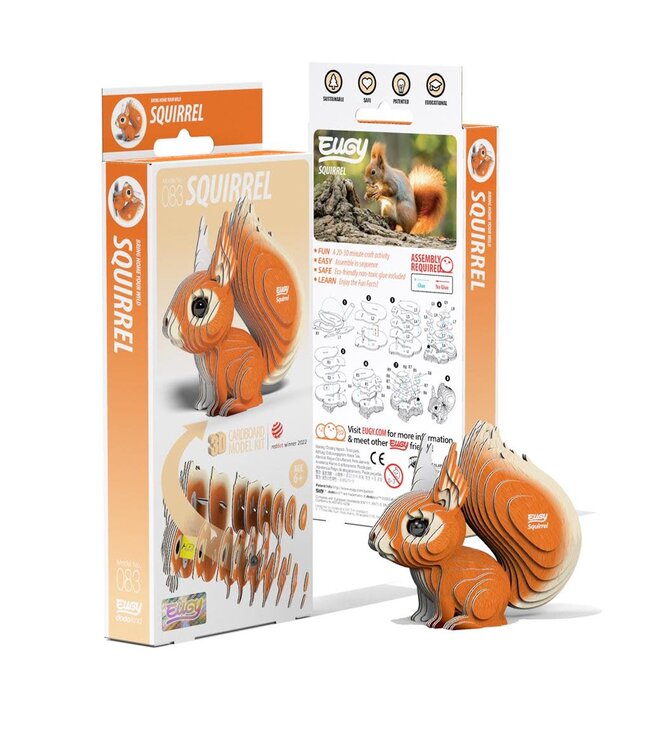 Eugy | 3D Cardboard Model Kit | Forest Life | Eekhoorn | 6+