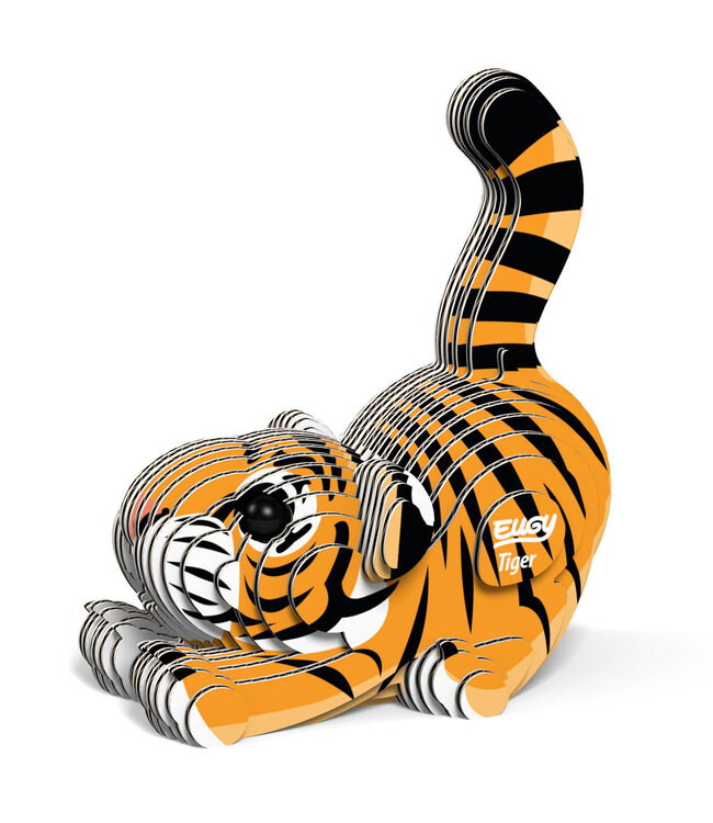 Eugy | 3D Cardboard Model Kit | Wild Life | Tijger | 6+