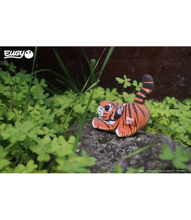 Eugy | 3D Cardboard Model Kit | Wild Life | Tijger | 6+