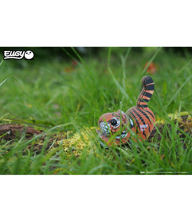 Eugy | 3D Cardboard Model Kit | Wild Life | Tijger | 6+