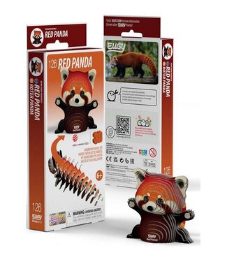 Eugy Eugy | 3D Cardboard Model Kit | Forest Life | Red Panda | 6+