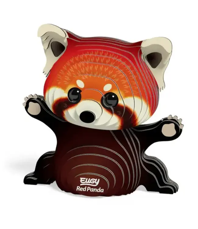 Eugy | 3D Cardboard Model Kit | Forest Life | Red Panda | 6+