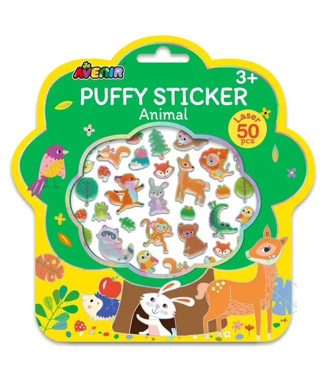 Avenir | Puffy Stickers | Animal | 50 pieces | 3+