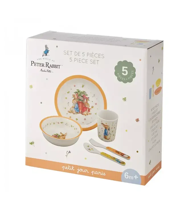Petit Jour Paris | Peter Rabbit | Giftset Abrikoos | 5 delig | +6 mnd
