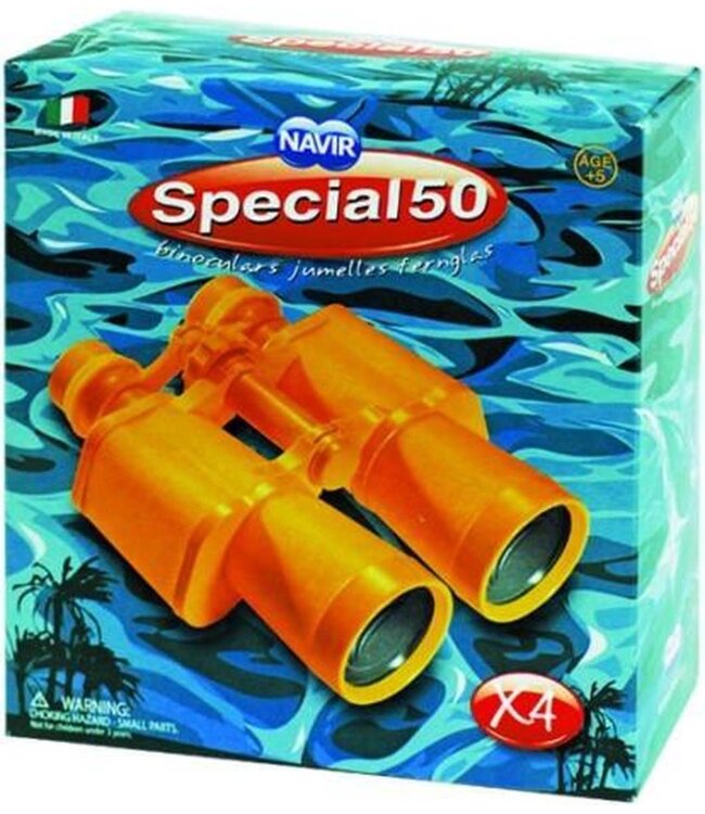 Navir | Verrekijker met Hoes | Geel | vergroot 4 x |  5+