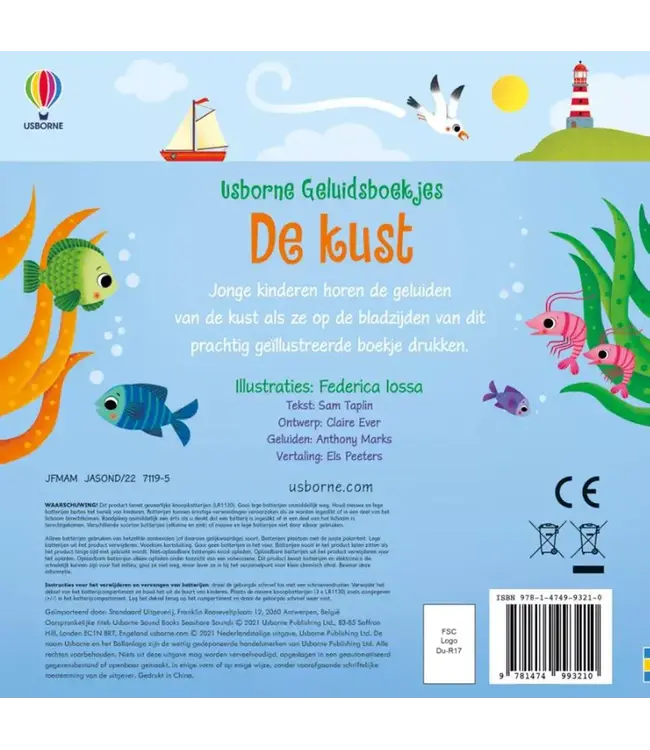 Usborne | Geluidenboek | De Kust | 1+