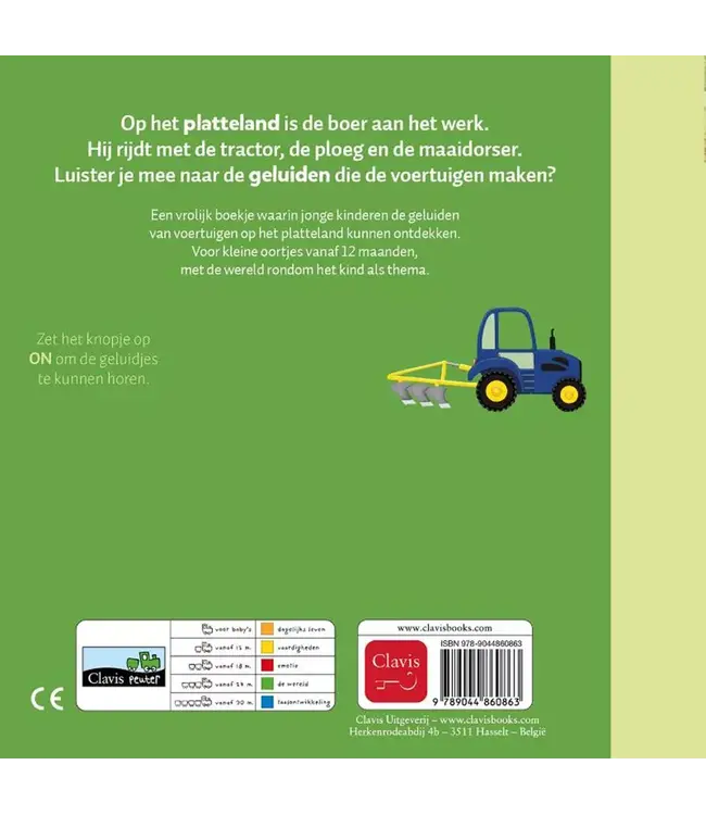 Clavis | Geluidenboekje | Dag tractor en andere voertuigen | 1+