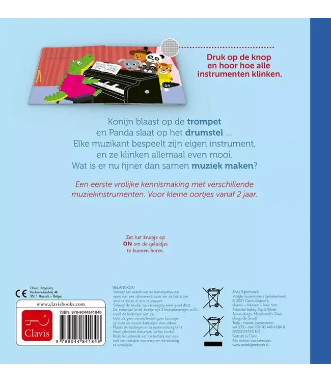 Clavis | Geluidenboek | Vrolijke Muziekmakers | 2+