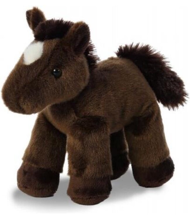 Aurora | Mini Flopsie | Paard Chestnut | Donker Bruin | 20,5 cm