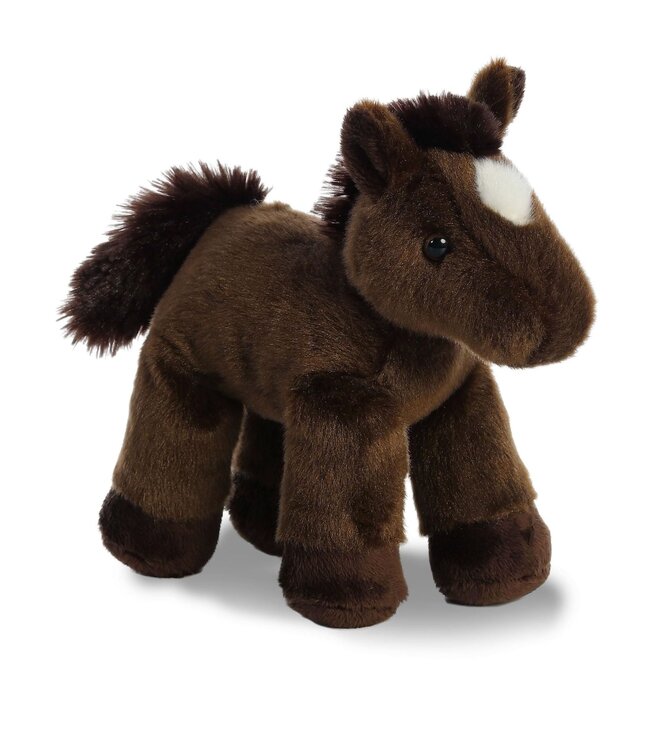 Aurora | Mini Flopsie | Paard Chestnut | Donker Bruin | 20,5 cm