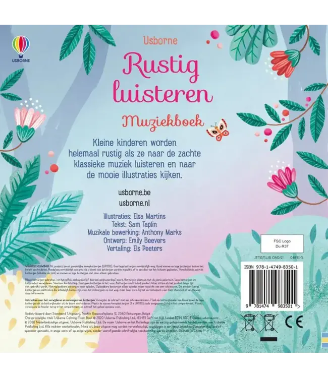 Usborne | Geluidenboek met Muziek | Rustig luisteren | 2+