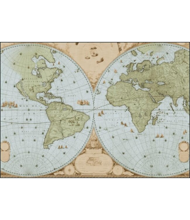 Bekking & Blitz | Joan Blaeu | Wandkaart van de wereld