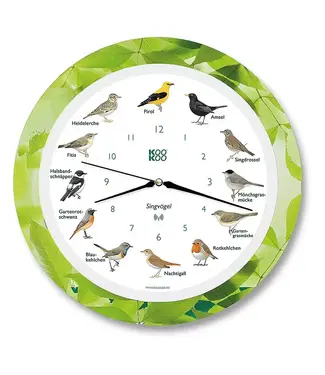 Kookoo KooKoo | Klok met Dierengeluiden | Radio Controlled | Zangvogels | lijst met bladeren