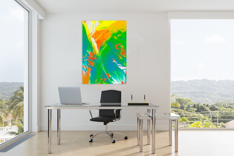 Leinwand mit Kunst "Ponente" ohne Akustikdämmung-thumb-2