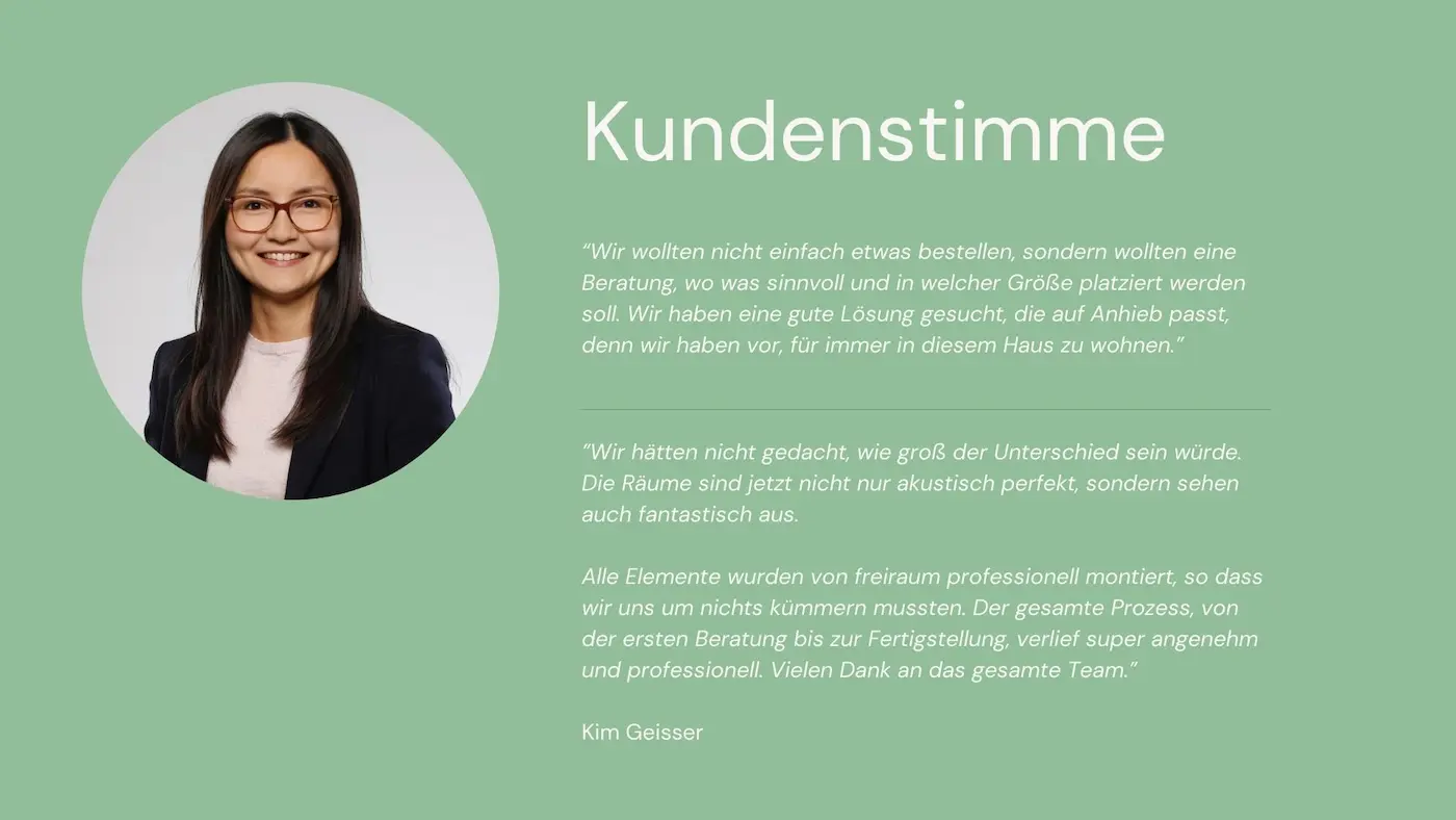 Kundenstimme Akustik Wohnzimmer