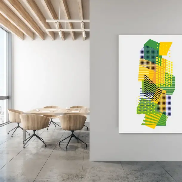 Akustikbild Design "Green Power" - Farben anpassbar