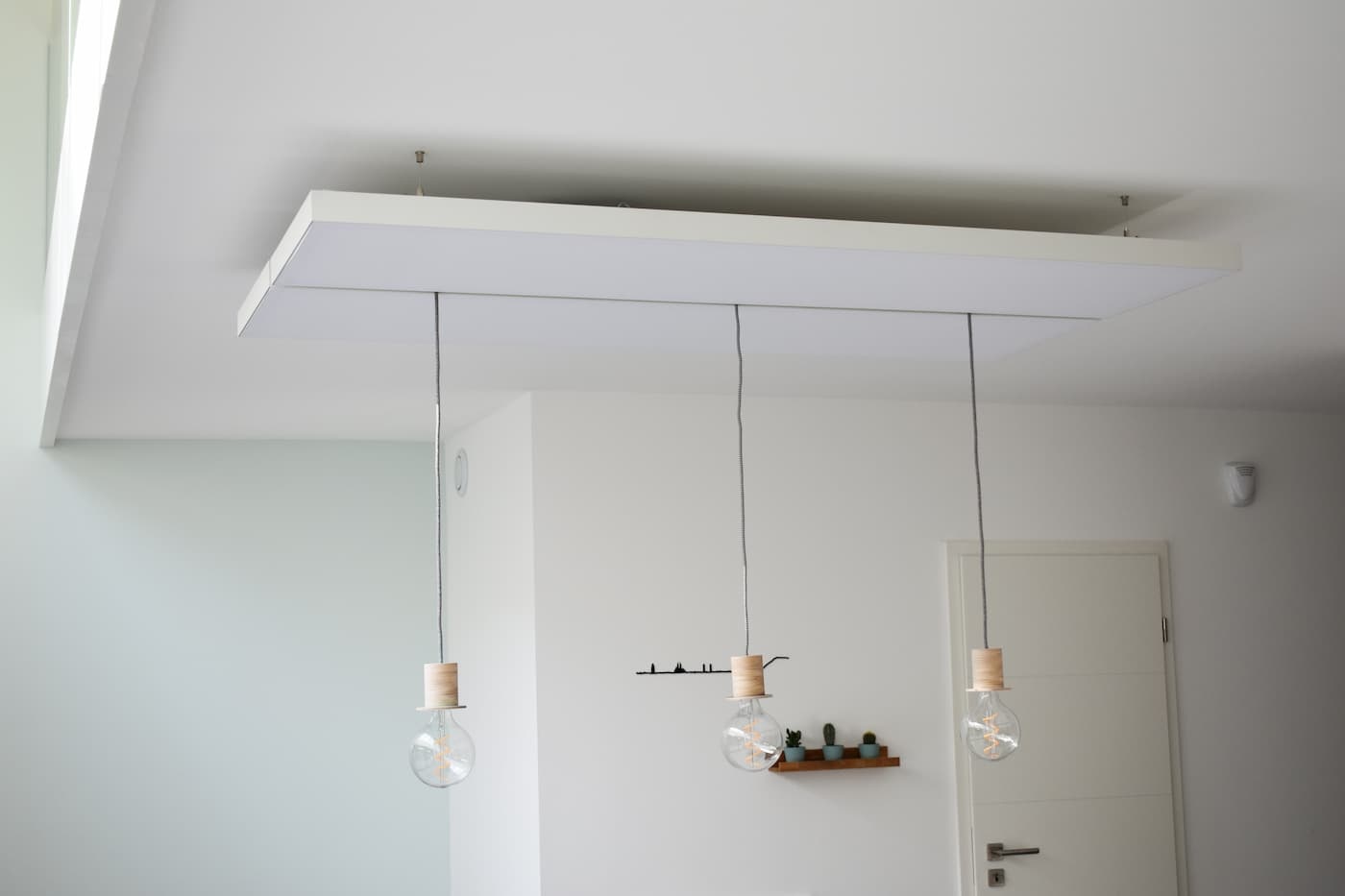 Akustik Deckensegel Beleuchtung