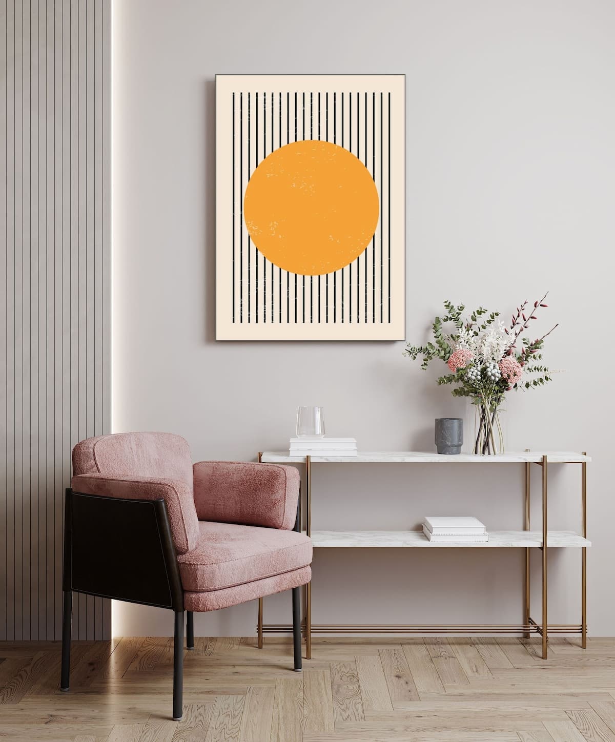 Akustik Designserie Ruhe & Form No. 1 mit schwarzem Rahmen-