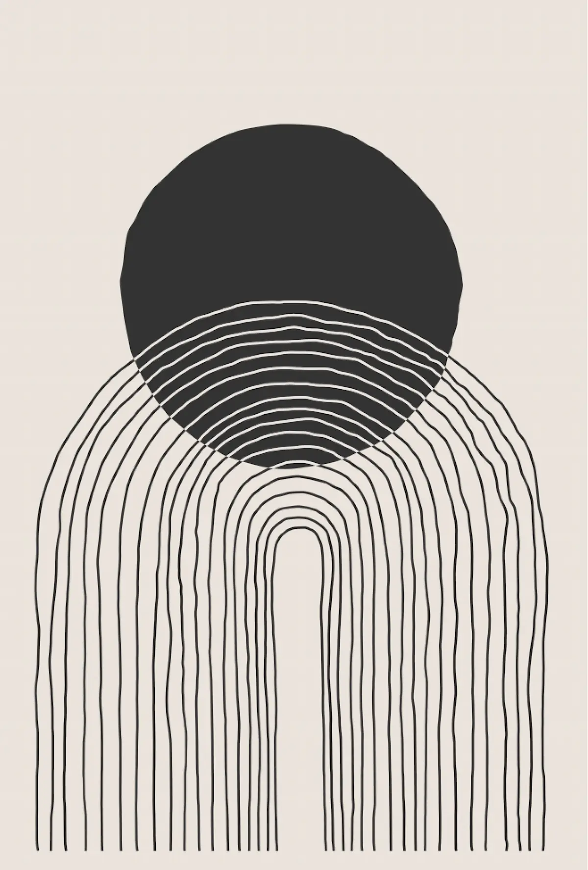 Schallschlucker Designserie Monochrom No. 2 mit schwarzem Rahmen-thumb-2