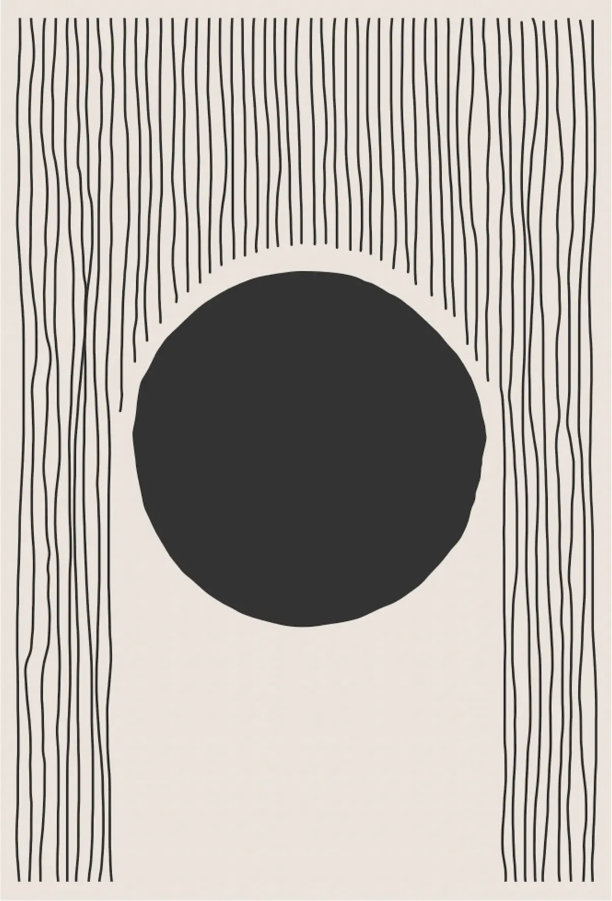 Schallschlucker Designserie Monochrom No. 1 mit schwarzem Rahmen-thumb-2