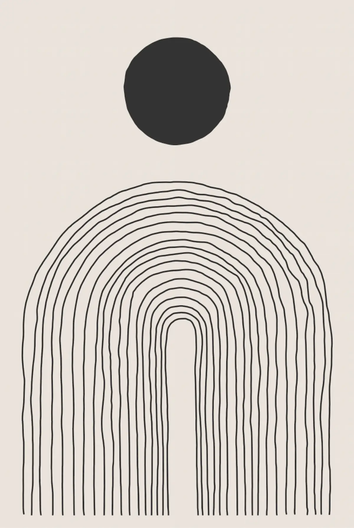 Schallschlucker Designserie Monochrom No. 3 mit schwarzem Rahmen-thumb-2