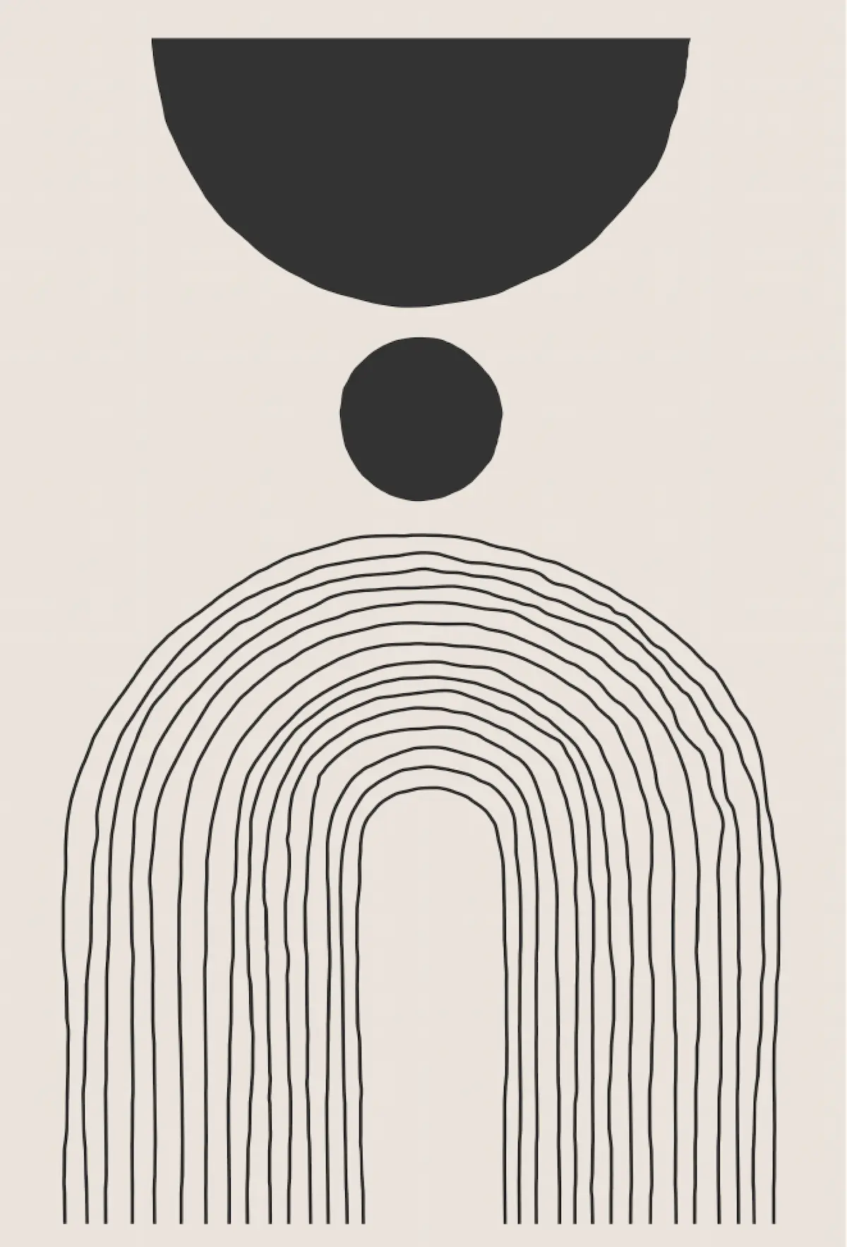 Schallschlucker Designserie Monochrom No. 4 mit schwarzem Rahmen-thumb-2