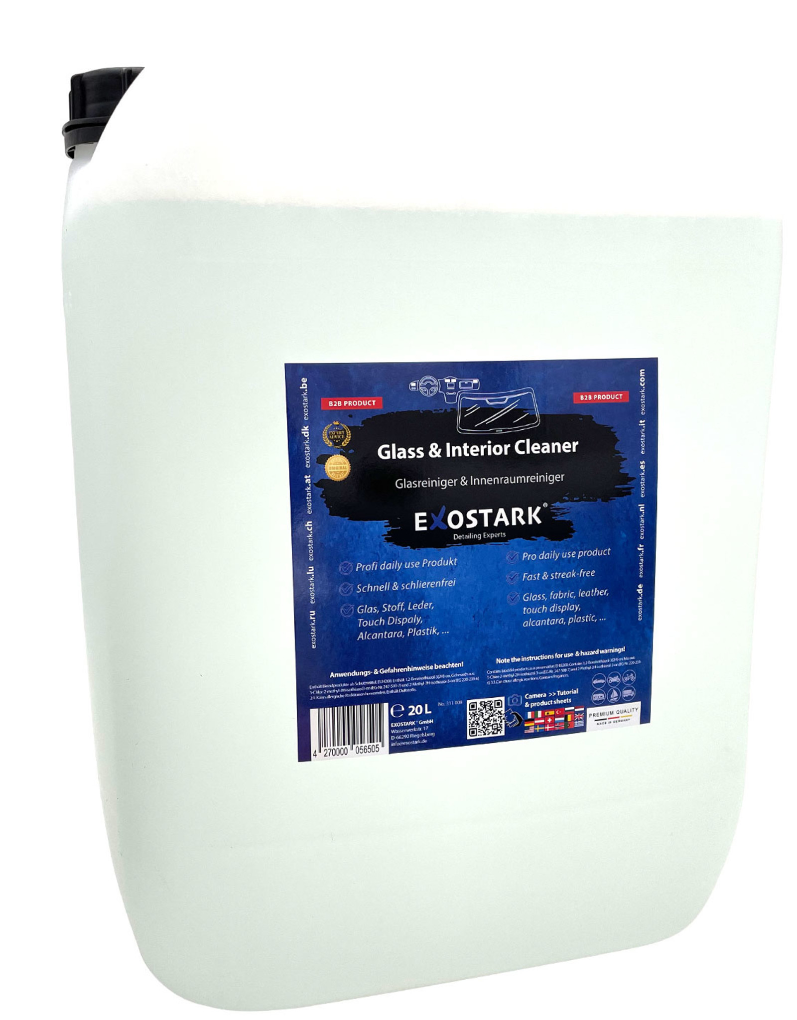 Exostark B2B - Glas- & Innenraumreiniger - 20L Kanister