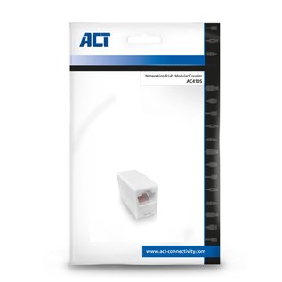 ACT AC4105 tussenstuk voor kabels RJ-45 Wit