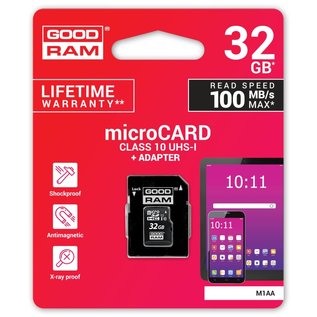 Goodram M1AA-0320R12 flashgeheugen 32 GB MicroSDHC UHS-I Klasse 10