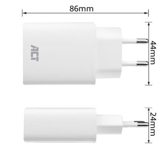 ACT AC2100 oplader voor mobiele apparatuur Wit Binnen