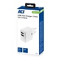 ACT AC2125 oplader voor mobiele apparatuur Wit Binnen