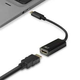 ACT AC7305 video kabel adapter 0,15 m USB Type-C HDMI Type A (Standaard) Zwart