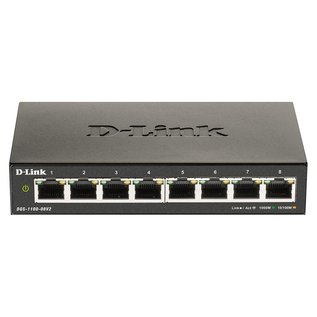 D-LINK D-Link DGS-1100-08V2 netwerk-switch Managed L2 Gigabit Ethernet (10/100/1000) Zwart