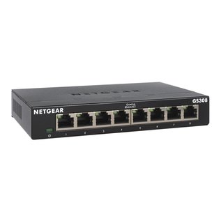 Netgear NETGEAR GS308-300PES netwerk-switch Unmanaged L2 Gigabit Ethernet (10/100/1000) Zwart