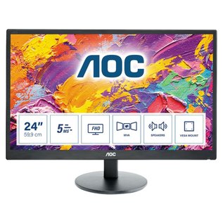 AOC M2470SWH LED display 61 cm (24") 1920 x 1080 Pixels Full HD Zwart