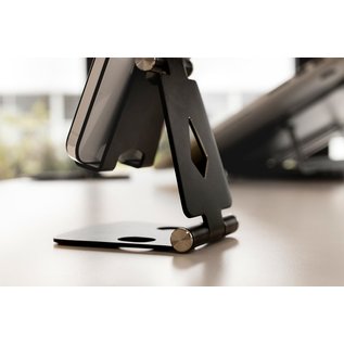 Mobiparts Phone Stand Holder Metal maat M - Zwart