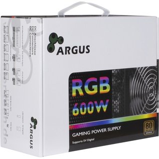 Inter-Tech Argus RGB-600W II power supply unit 20+4 pin ATX ATX Zwart