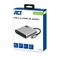 ACT AC7022 USB-C naar HDMI female adapter met PD Pass-Through 60W, 4K, USB-A