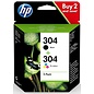 Hewlett Packard HP 304 originele zwarte/drie-kleuren inktcartridges, 2-pack