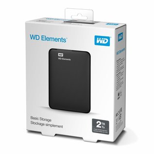 Western Digital HDD EXT. WD Elements Portable 2.5 Inch 2TB, Zwart
