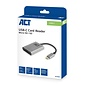 ACT AC7054 geheugenkaartlezer USB 3.2 Gen 1 (3.1 Gen 1) Type-C Zwart, Zilver