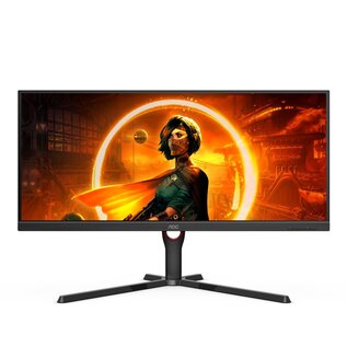 AOC G3 U34G3XM/EU LED display 86,4 cm (34") 3440 x 1440 Pixels UltraWide Quad HD Zwart, Rood