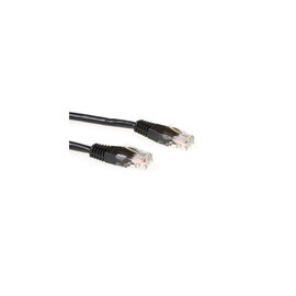 ACT Zwarte 5 meter UTP CAT5E patchkabel met RJ45 connectoren