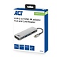 ACT AC7023 USB-C naar HDMI multiport adapter 4K, USB hub, cardreader, PD pass through