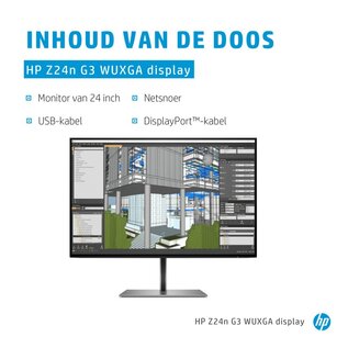 Hewlett Packard HP Z24n G3 61 cm (24") 1920 x 1200 Pixels WUXGA LED Zilver RENEWED (refurbished)