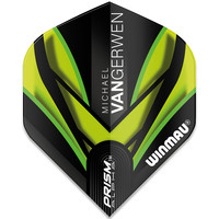 Plumas Winmau Michael van Gerwen Prism Alpha Black Green Flight V2