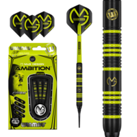 Dardos Winmau Michael van Gerwen Ambition Black Coated Brass Punta de Plástico