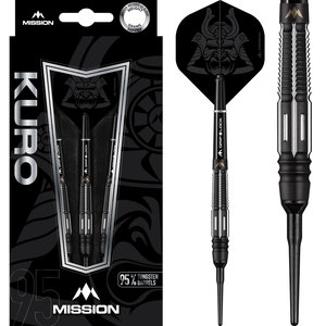Dardos Mission Kuro Black M4 95% Punta de Plástico